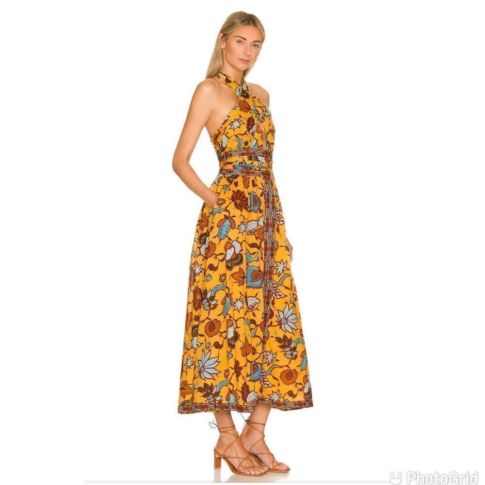 NEW Love The Label Ivy Dress in Sam Yellow XS Halter Midi - Picture 3 of 14